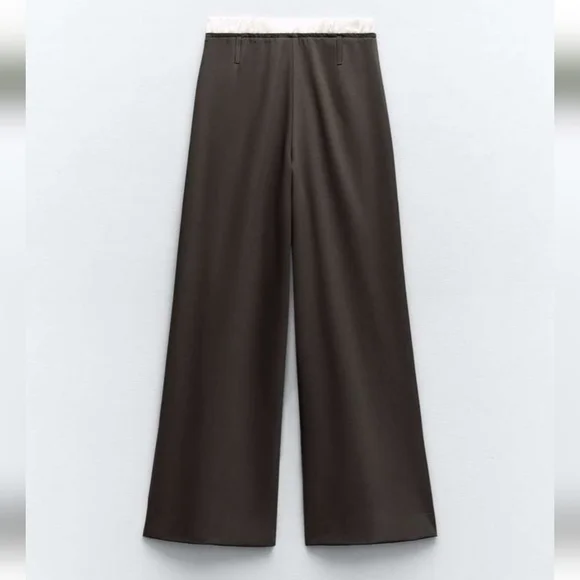 Zara WIDE COMBO BOXER PANTS Size M - Picture 6 of 7